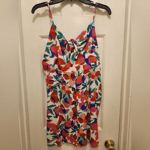 Karlie Floral Linen Blend Mini Dress